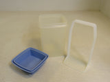 Tupperware Pick a Deli Pickle Olive Keeper Container Frost/Blue 1560-2 -- Used