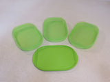 Tupperware Fidge Stackable Deli Meat Keeper Lime Green 3 Compartment 134-011923 -- Used