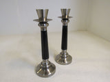 Interior Accents Urban Retreat Collection Pewter Taper Holder Set of 2 722-5717 -- Used