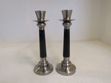 Interior Accents Urban Retreat Collection Pewter Taper Holder Set of 2 722-5717 -- Used