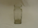 Designer Glass Jar 9 1/4in x 3 1/2in x 3 1/2in Clear Rustic Vintage Glass -- Used