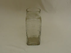 Designer Glass Jar 9 1/4in x 3 1/2in x 3 1/2in Clear Rustic Vintage Glass -- Used