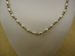 Designer Fashion Necklace 16-18in L Strand/String Metal Female Adult Silver/Gold -- Used