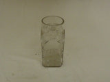 Designer Glass Vase 3 1/2in x 3 1/2in x 7in Glass Rustic Vintage Glass -- Used