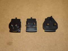 Generic Lot Of Travel Adapters Black Plastic Metal -- New