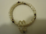 Designer Fashion Bracelet Adjustable 6in to 10in Faux Female Adult Whites -- New No Tags