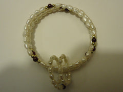 Designer Fashion Bracelet Adjustable 6in to 10in Faux Female Adult Whites -- New No Tags