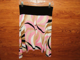 Julie's Closet Skirt A-Line Knee Length Female Adult M Pink/Tans/White Geometric -- Used