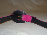 Designer Belt Casual 26in - 30in Suede Female Adult M Pinks Solid 5135 -- Used