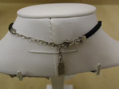 Designer Fashion Necklace 15-17in L Rose Strand/String Female Adult Black/White -- Used