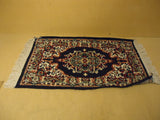Handcrafted Area Rug 40in L x 19in W Multicolor Persian Design Wool Cotton -- Used