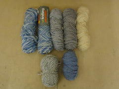 Standard Knitting Yarns Multiple Colors Lot of 7 Wool Acrylic -- New