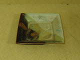 Houle Decorative Dish 8in x 8in x 2in Brown/Green/Gray Ceramic Pottery -- Used