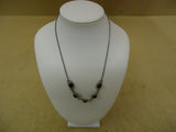 Designer Fashion Necklace 15in L Chain/Link Female Adult Black/Silver -- Used