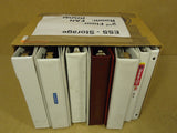 Professional Box of 12 Binders/Notebooks 16in x 12in x 11in White/Burgundy -- Used