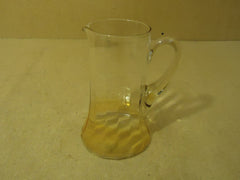 Standard Glass Pitcher 9in H x 5 3/4in Diameter Amber Glass -- Used