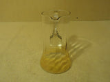 Standard Glass Pitcher 9in H x 5 3/4in Diameter Amber Glass -- Used