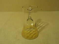 Standard Glass Pitcher 9in H x 5 3/4in Diameter Amber Glass -- Used