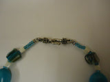 Designer Fashion Bracelet 8in L Beaded/Strand Faux Stones Female Blues/Ivories -- Used