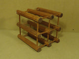 Custom Made Wine Rack 11in x 10in x 10in Lighttone Stain Solid Wood -- Used