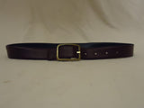 Designer Belt Casual 28in-32in Brass Buckle Leather Unisex Adult M Browns Solid -- Used