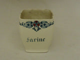 Generic Short Vase 4 1/2in x 4 1/2in x 5in White/Red/Blue Cottage Vintage China -- Used