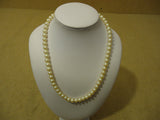 Designer Fashion Necklace 16in L Strand/String Pearl Faux Female Adult Whites -- Used