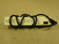 Worldspan Power Strip 12in Beige 6 Outlet P-50ES Plastic -- Used