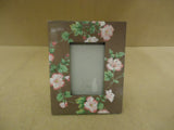 Silvestri Handcrafted Picture Frame Brown/Green/Pink Fits 4in x 6in Wood Glass -- Used