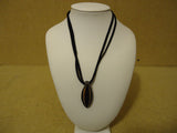 Designer Fashion Necklace 15in L Drop/Dangle Female Adult Blacks/Browns -- Used