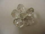 Designer Fashion Pendant 2 1/4in Diameter Flower Faux Glass Female Adult Clear -- Used
