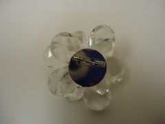 Designer Fashion Pendant 2 1/4in Diameter Flower Faux Glass Female Adult Clear -- Used