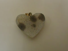 Designer Fashion Pendant Heart Faux Gemstone Female Adult Grays -- Used