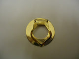 Designer Fashion Pendant 1 1/2in Diameter Round Metal Female Adult Gold -- Used