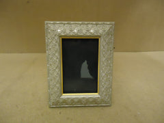 Designer Picture Frame Silver/Gold Fits 4in x 6in Plastic Glass -- Used