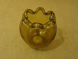 Designer Decorative Light Cover 5 1/2in H x 5in Diameter Olive Vintage Glass -- Used