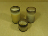 Handcrafted Set of 3 Candles in Glass Jars Large 7in x 4in Gray Small 4in x 4in -- Used