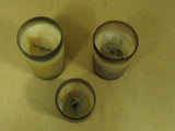 Handcrafted Set of 3 Candles in Glass Jars Large 7in x 4in Gray Small 4in x 4in -- Used