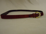 Designer Belt Casual 29in-34in Gold Buckle Suede Female Adult M/L Reds Solid -- Used