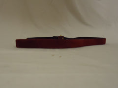 Designer Belt Casual 29in-34in Gold Buckle Suede Female Adult M/L Reds Solid -- Used