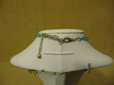 Designer Fashion Necklace 15-19in L Beaded/Strand Chain Glass Female Adult Blues -- Used