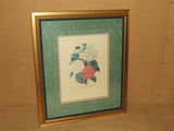 Print Vintage Framed Matted Camilias 28in x 24in x 3in Multicolor PJ Rodoute Floral -- Used