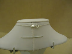 Designer Fashion Necklace 16in L Love Heart Chain Dangle Female Adult Silver -- Used