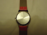 Signature Watch Analog Casual Leather Band Female Adult Pinks -- Used