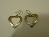 Designer Fashion Earrings Heart Drop/Dangle Metal Female Adult Silver -- Used