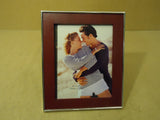 Designer Picture Frame Cherry/Chrome Fits 8in x 10in Pictures -- New