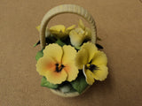 Sadok Flower Basket 5in L x 4 1/4in D x 5in H Multi-Color Ceramic -- Used