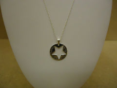 Designer Fashion Necklace 16in L Love Chain Dangle Metal Female Adult Silver -- Used