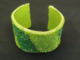 Designer Fashion Bracelet Cuff Plastic Female Adult Greens -- Used