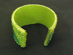 Designer Fashion Bracelet Cuff Plastic Female Adult Greens -- Used
